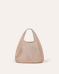 Small Mesh Sacchetto, Nude Crystal Handbags dear-frances 