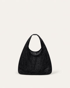Small Mesh Sacchetto, Black Crystal Handbags dear-frances 