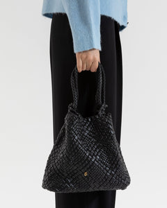 Dante Bucket Bag, Black Weave Handbags dear-frances 