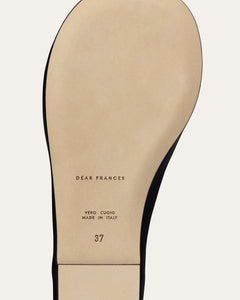 Rina flat, Black Leather Rina dear-frances 